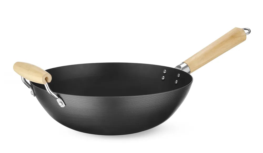 Wok mit Holzgriff, HENDI, ⌀324x565mm