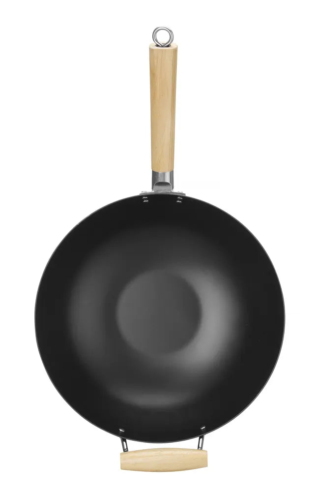 Wok mit Holzgriff, HENDI, ⌀324x565mm
