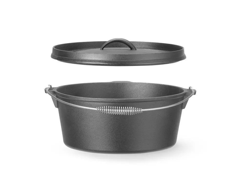 Gusseisentopf, HENDI, 7,2L, Schwarz, ⌀310x(H)130mm, Rund