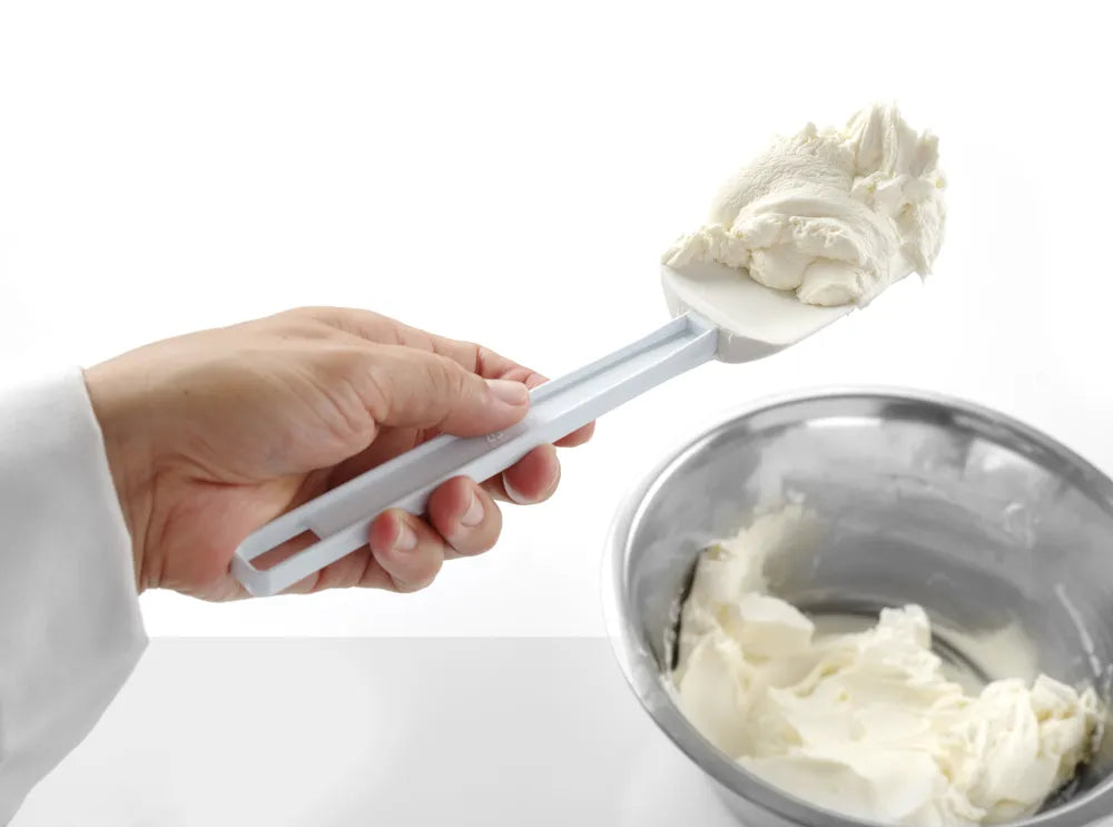 Schaberlöffel geformt, HENDI, Kitchen Line, Weiß, 254x57mm
