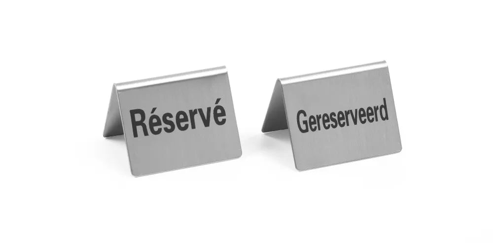 Tischschild Reserviert - 4 Stk., HENDI, Reserviert, 50x35x(H)40mm
