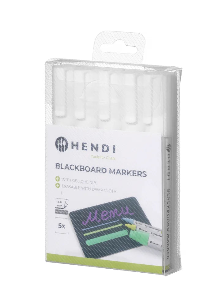 Kreidemarker 6 mm, HENDI, 5x weiß