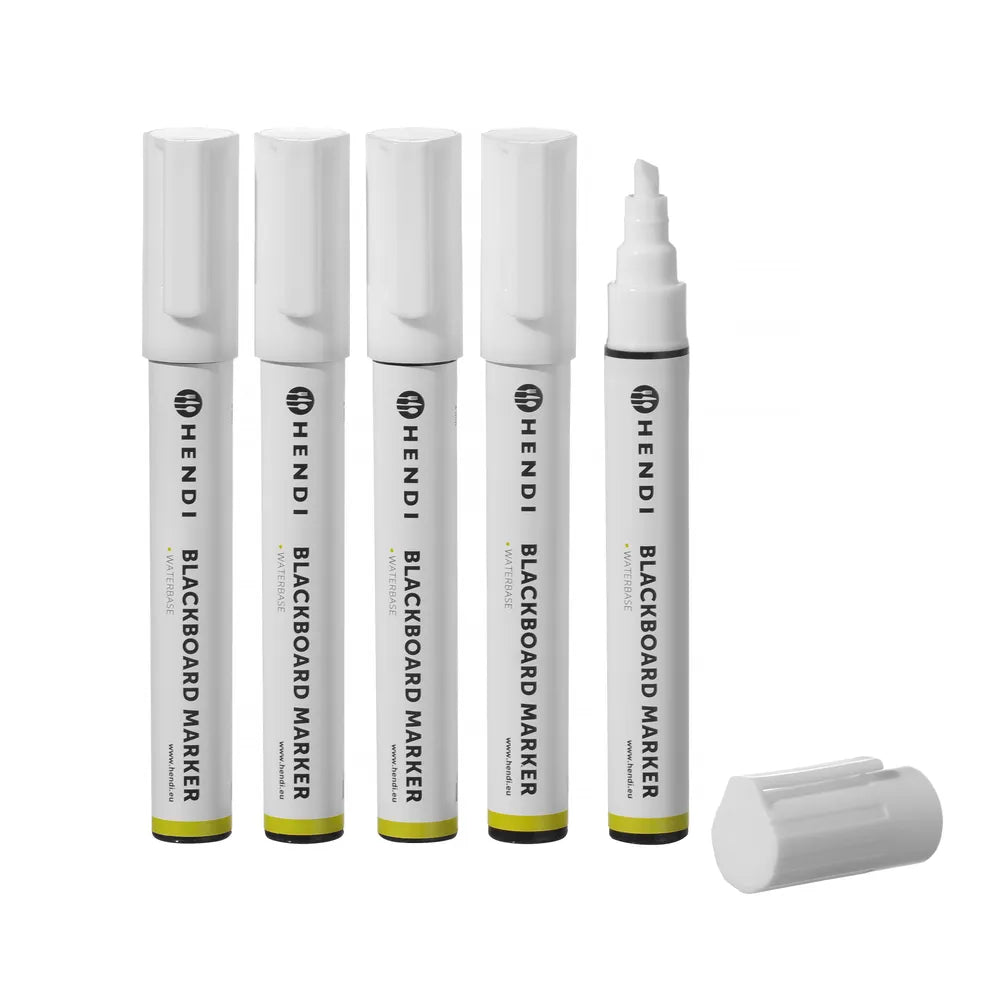 Kreidemarker 6 mm, HENDI, 5x weiß