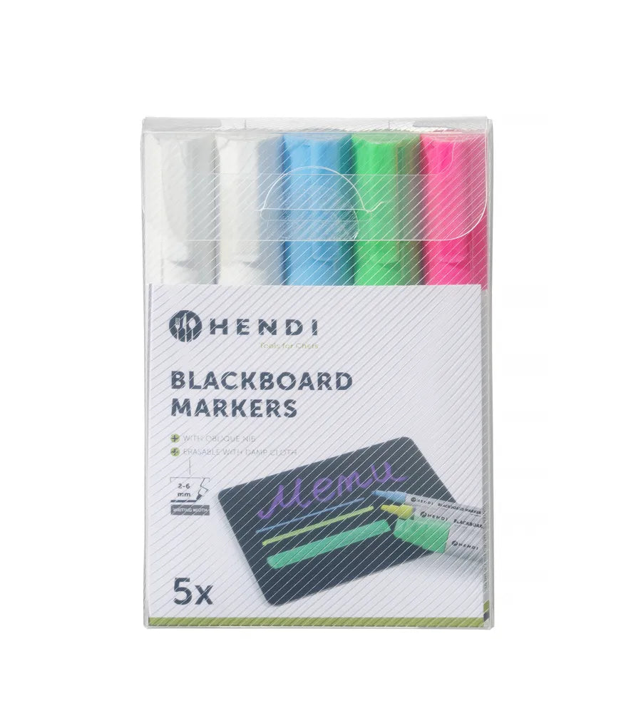 Kreidemarker 6 mm, HENDI, 5x weiß