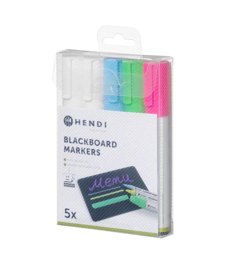 Kreidemarker 6 mm, HENDI, 1x pink, 1x grün, 1x blau, 2x weiß