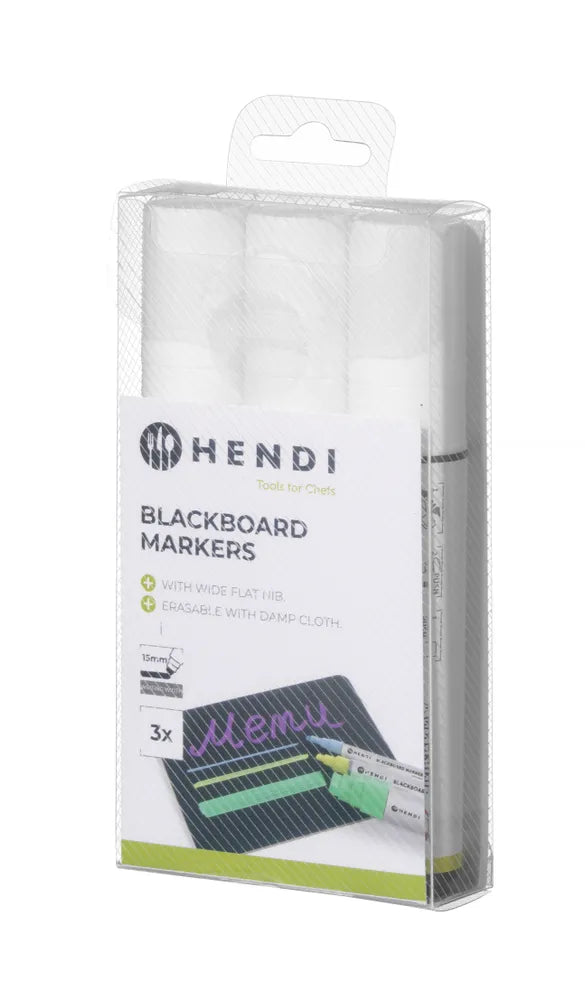 Kreidemarker 15 mm, HENDI, 3x weiß