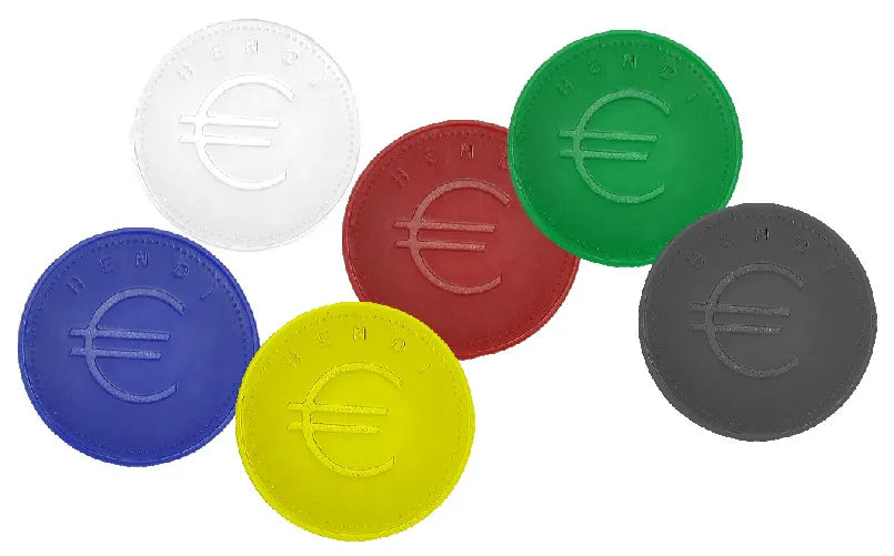 Pfandmünzen - 100 Stk., BarUp, Gelb, 100 Stk., ⌀25mm