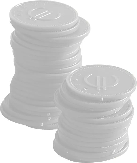 Pfandmünzen - 100 Stk., BarUp, Grün, 100 Stk., ⌀25mm