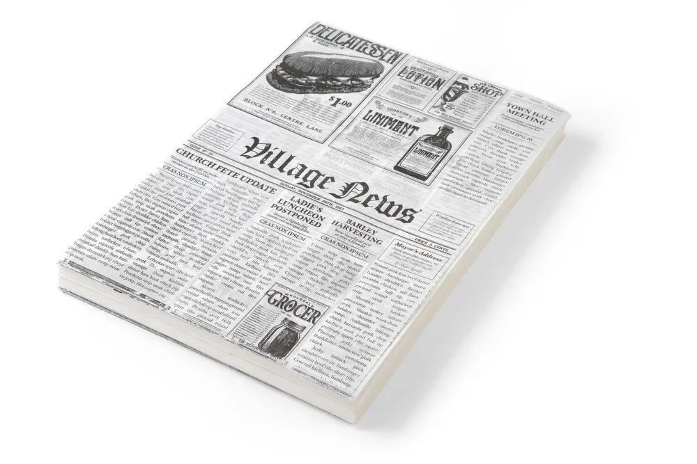 Pergamentpapier, HENDI, Zeitungsdruck, 500 Stk., 200x250mm
