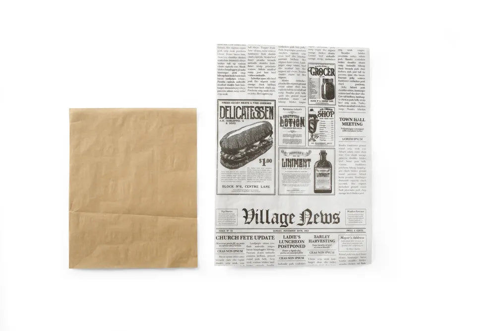 Pergamentpapier, HENDI, Zeitungsdruck, 500 Stk., 250x350mm
