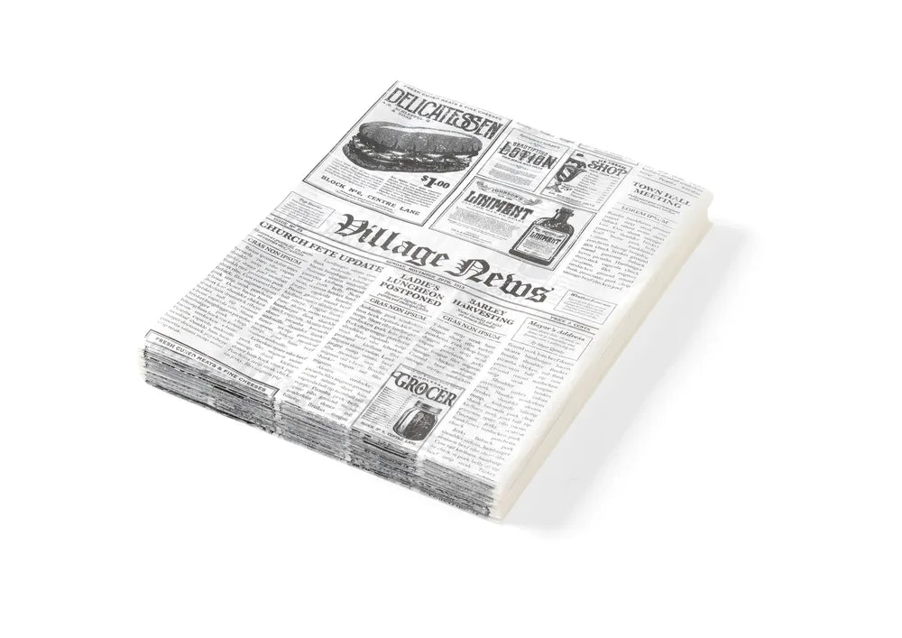 Pergamentpapier, HENDI, Zeitungsdruck, 500 Stk., 200x250mm