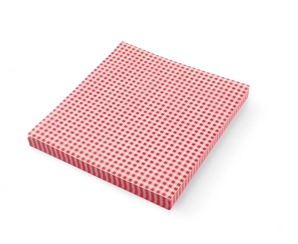 Einschlagpapier, fettdicht, HENDI, Karomuster, 500 Stk., 305x305mm