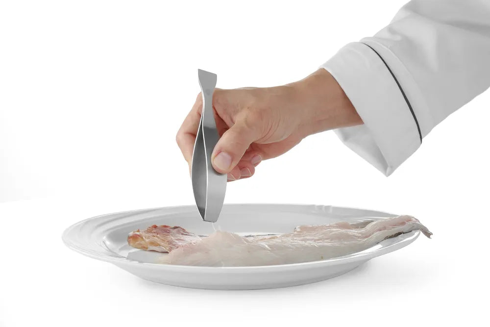Pinzette für Fischgräten, flacher Kopf, HENDI, (L)130mm