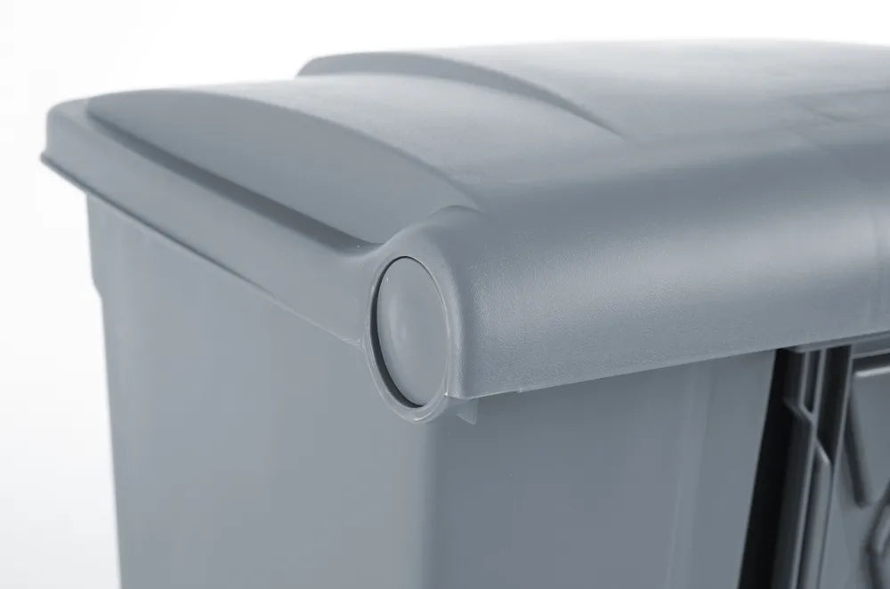 Tret-Abfalleimer, AmerBox, 68L, Hellgrau, 490x410x(H)660mm