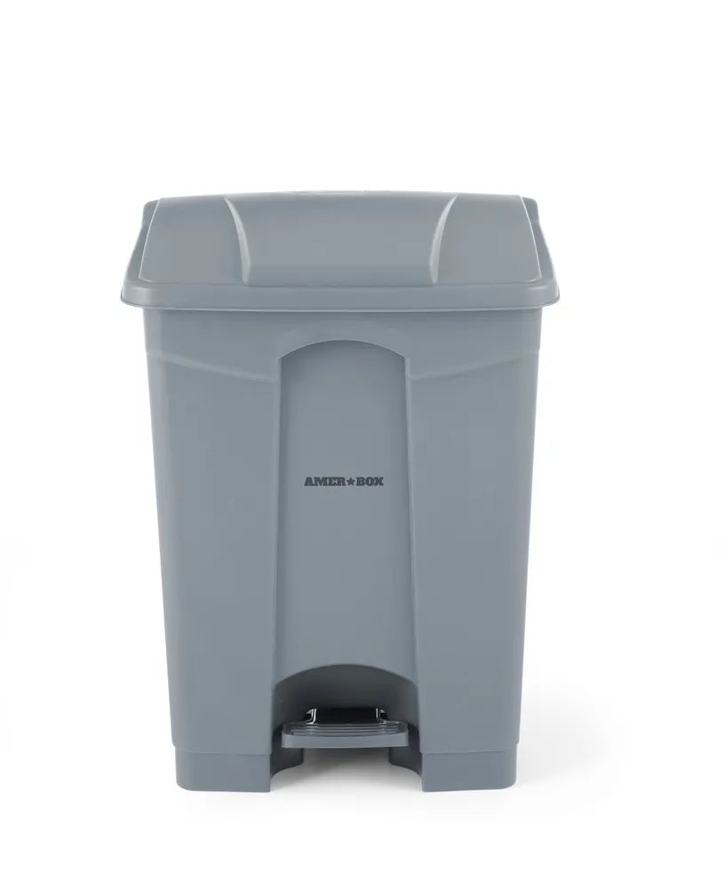 Tret-Abfalleimer, AmerBox, 68L, Hellgrau, 490x410x(H)660mm
