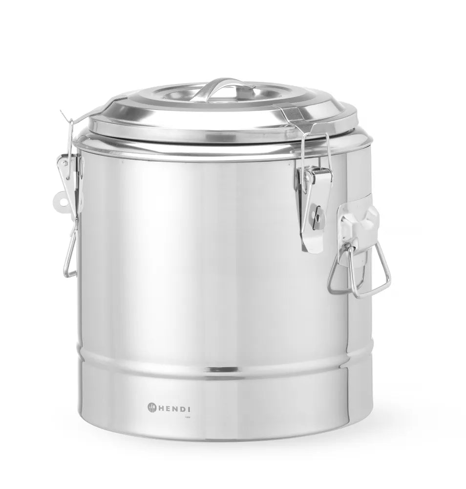 Isolierter tragbarer Behälter, HENDI, Kitchen Line, 31L, Silber, ⌀400x(H)445mm