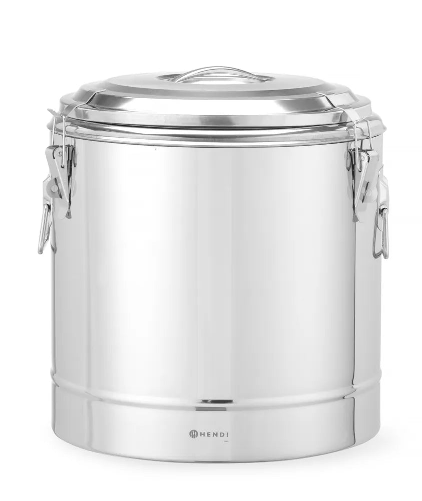 Isolierter tragbarer Behälter, HENDI, Kitchen Line, 31L, Silber, ⌀400x(H)445mm