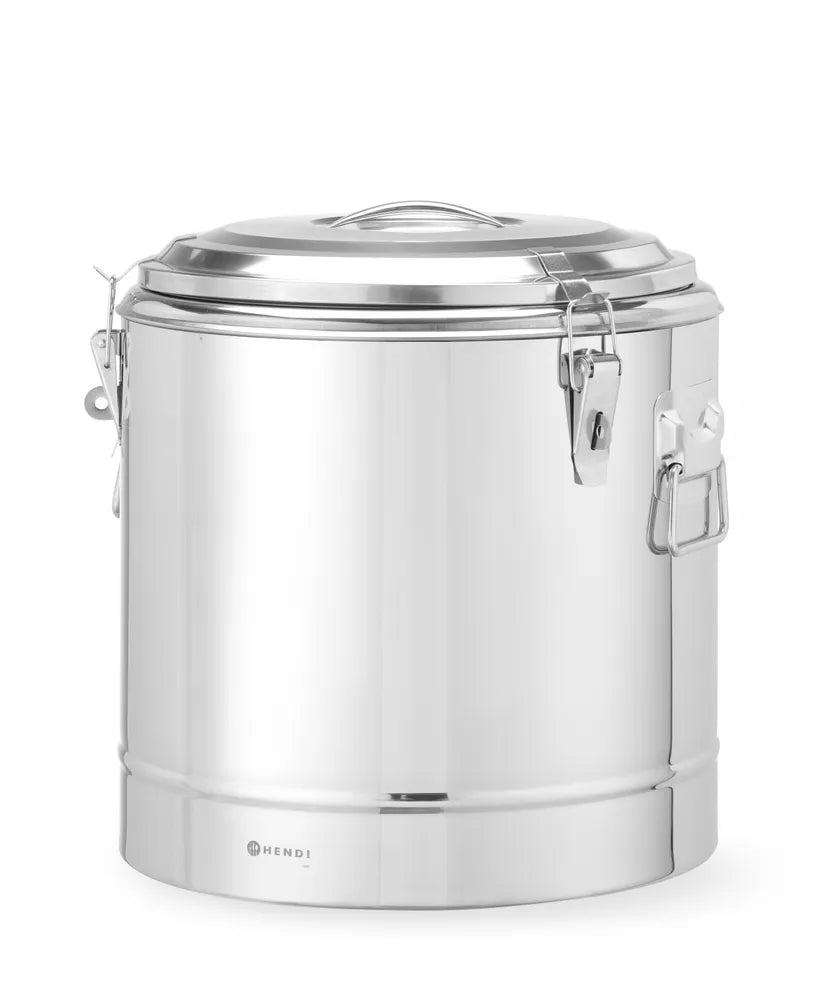 Isolierter tragbarer Behälter, HENDI, Kitchen Line, 31L, Silber, ⌀400x(H)445mm