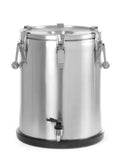 Isolierter tragbarer Behälter - mit Ablasshahn, HENDI, Profi Line, 25L, Silber, ⌀330x(H)430mm
