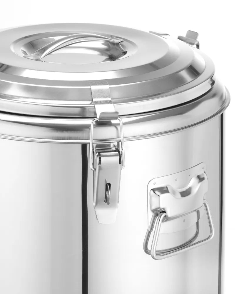 Isolierter tragbarer Behälter, HENDI, Kitchen Line, 23L, Silber, ⌀350x(H)440mm