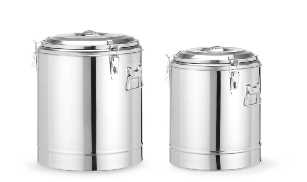Isolierter tragbarer Behälter, HENDI, Kitchen Line, 36L, Silber, ⌀400x(H)500mm