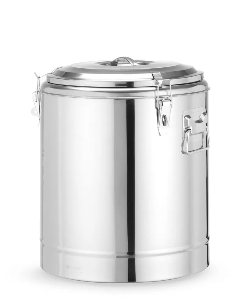 Isolierter tragbarer Behälter, HENDI, Kitchen Line, 36L, Silber, ⌀400x(H)500mm