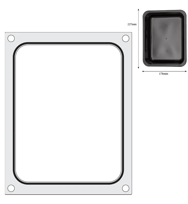 Matrize für Versiegelungsmaschine, HENDI, ein Behälter (227x178 mm)