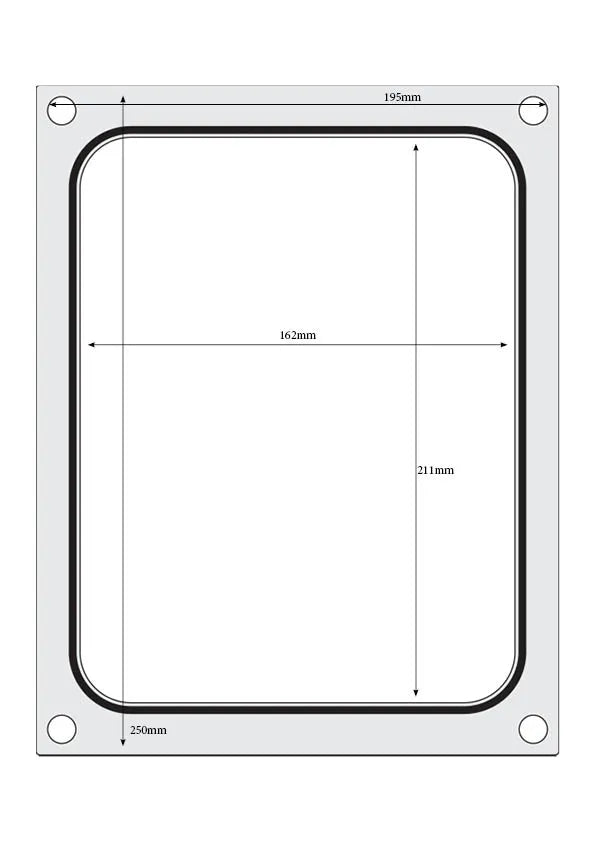 Matrize für Versiegelungsmaschine, HENDI, ein Behälter (227x178 mm)