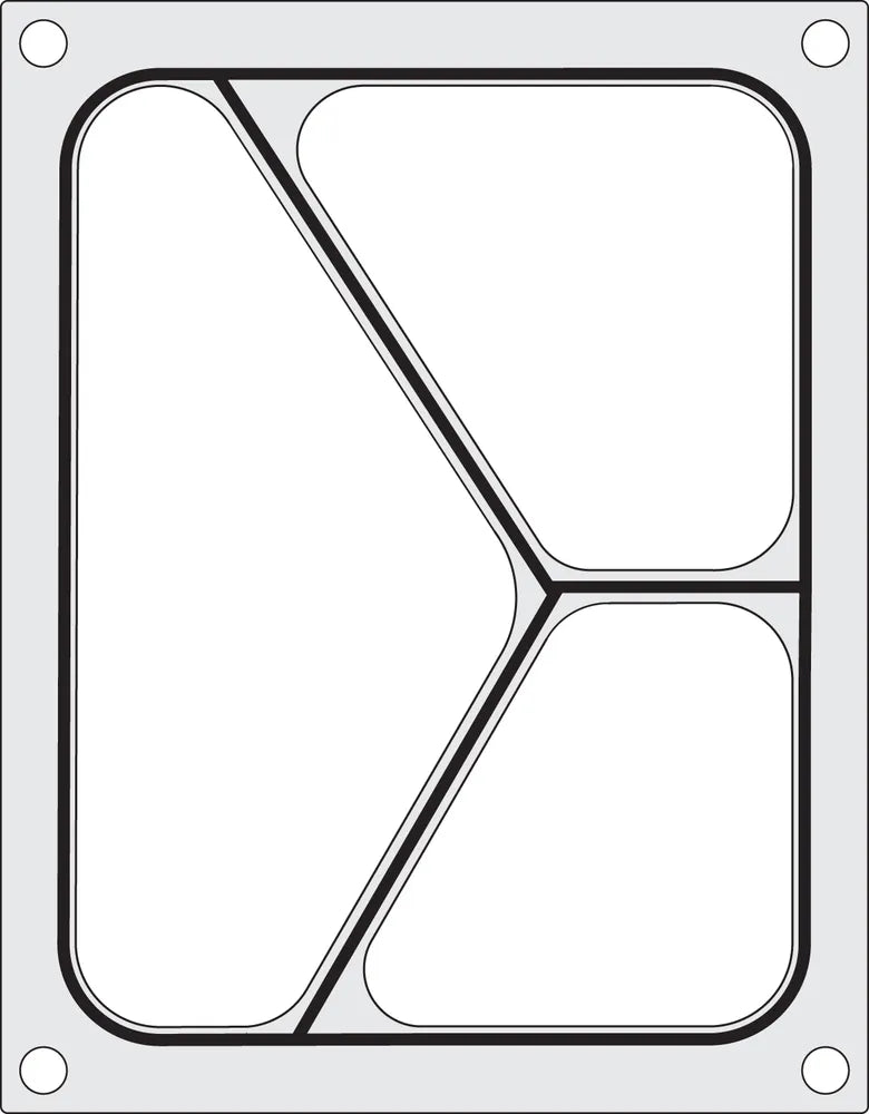 Matrize für Versiegelungsmaschine, HENDI, ein dreiteiliger Behälter (227x178 mm)