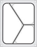 Matrize für Versiegelungsmaschine, HENDI, ein dreiteiliger Behälter (227x178 mm)