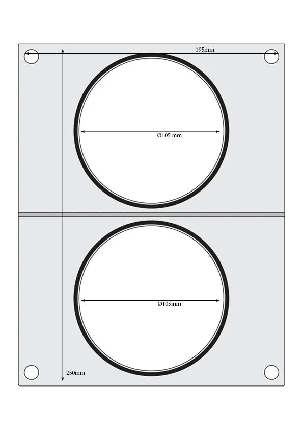 Matrize für Versiegelungsmaschine, HENDI, zwei runde Behälter (ø115 mm)