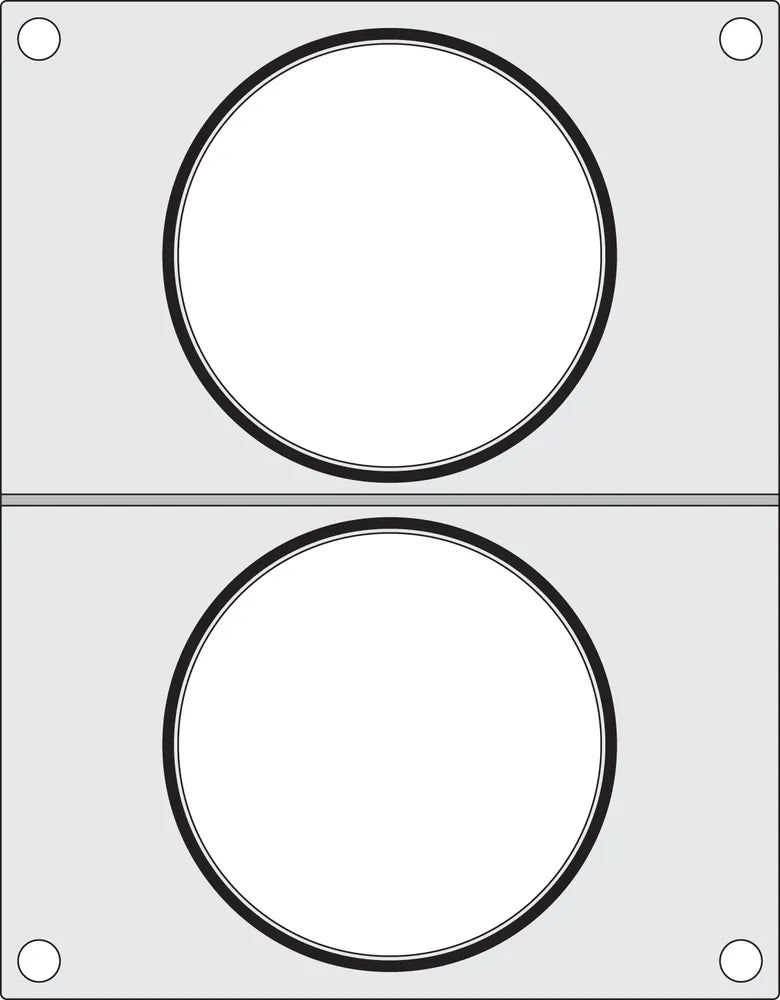 Matrize für Versiegelungsmaschine, HENDI, zwei runde Behälter (ø115 mm)