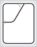Matrize für Versiegelungsmaschine, HENDI, ein zweiteiliger Colt-Behälter (227x178 mm)