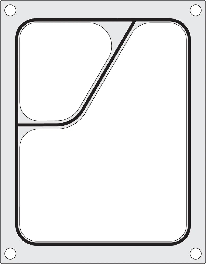Matrize für Versiegelungsmaschine, HENDI, ein zweiteiliger Colt-Behälter (227x178 mm)