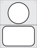Matrize für Versiegelungsmaschine, HENDI, zwei Behälter (1x 178x113 mm, 1x ø115 mm)