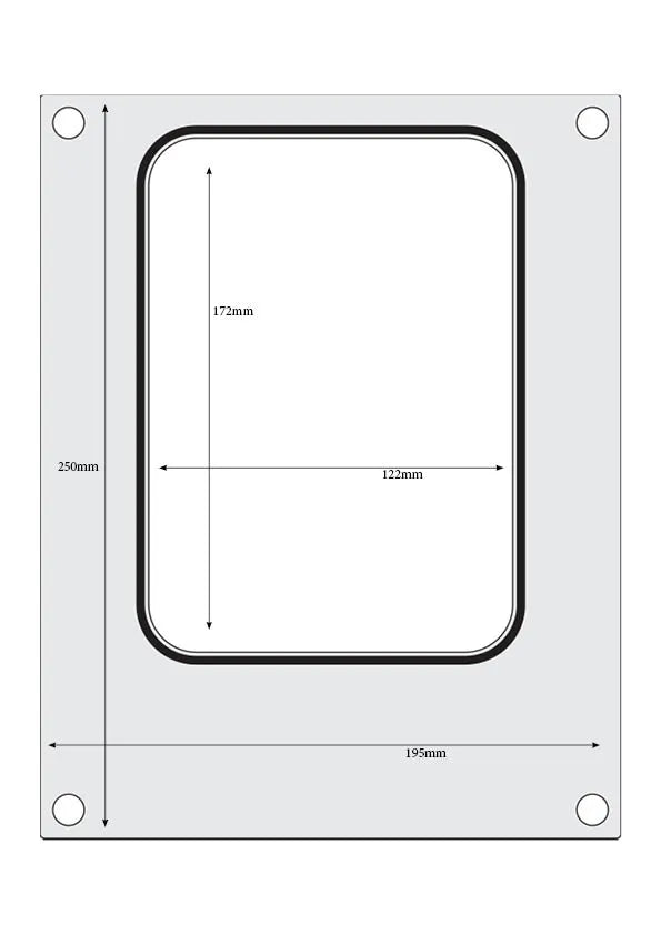 Matrize für Versiegelungsmaschine, HENDI, ein Behälter (187x137 mm)