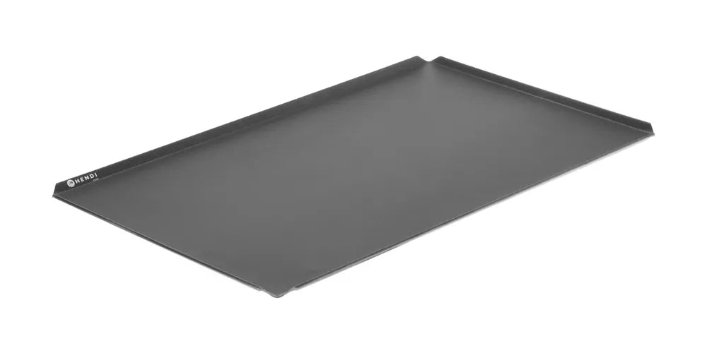 Blech, antihaftbeschichtet, 4 Kanten, HENDI, GN 1/1, Schwarz, 530x325x(H)10mm, Rechteckig