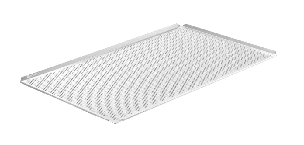 Blech, perforiert, 4 Ränder, HENDI, GN 1/1, Silber, 530x325x(H)10mm, Rechteckig