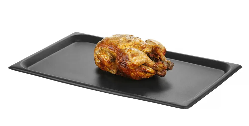 Backblech mit Antihaftbeschichtung CONVECTOMAT ROAST, HENDI, GN 1/1, Schwarz, 530x325x(H)17mm