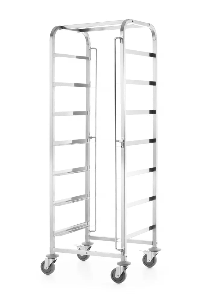 Transportwagen für Spülmaschinenkörbe - 7 Körbe à 500x500 mm, HENDI, 615x560x(H)1710mm