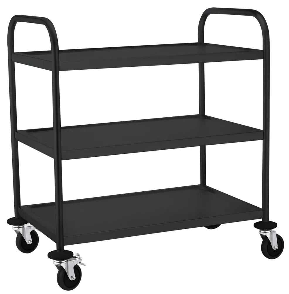 Servierwagen mattschwarz, HENDI, 905x585x(H)945mm