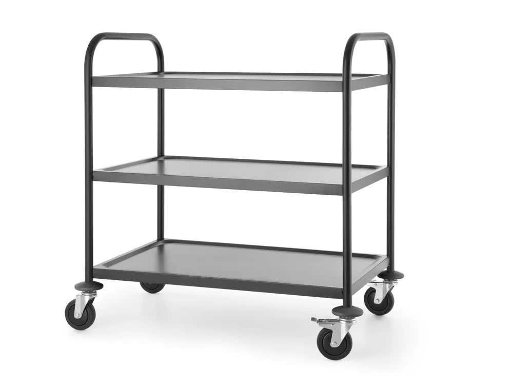 Servierwagen mattschwarz, HENDI, 905x585x(H)945mm