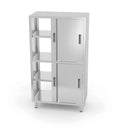 Durchreicheschrank mit Trennwand und Schiebetüren – verschraubt, HENDI, Kitchen Line, 1000x600x(H)1800mm
