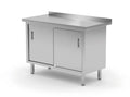 Wandtischschrank mit Schiebetüren – verschweißt, HENDI, Profi Line, 1200x600x(H)850mm