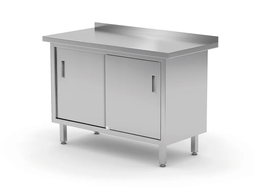 Wandtischschrank mit Schiebetüren – verschweißt, HENDI, Profi Line, 800x600x(H)850mm