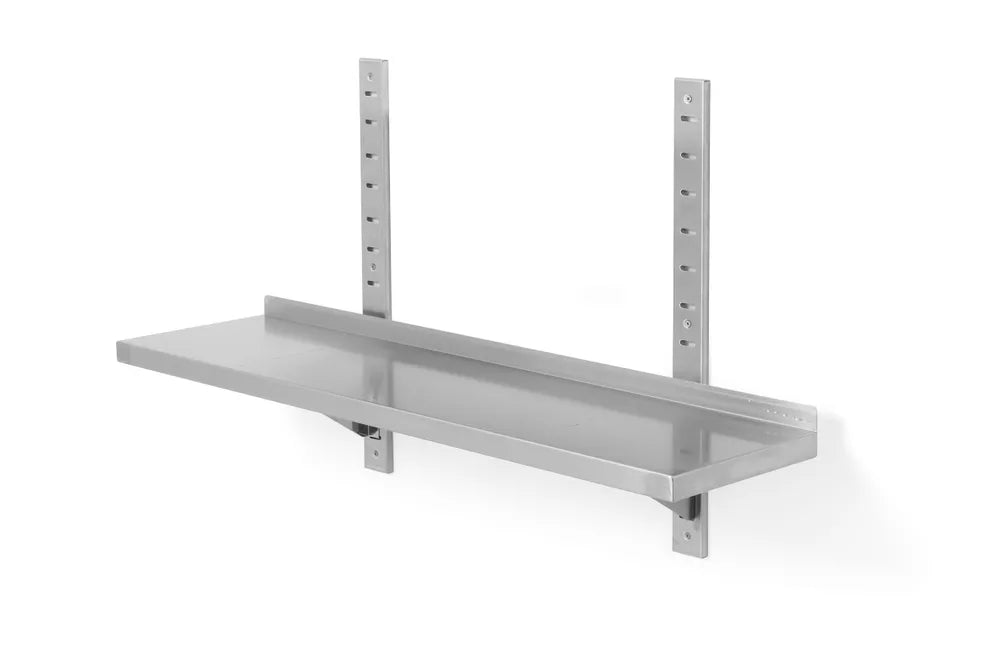 Wandablage einstellbar, einfach, mit 2 Halterungen, HENDI, 1400x300x(H)600mm