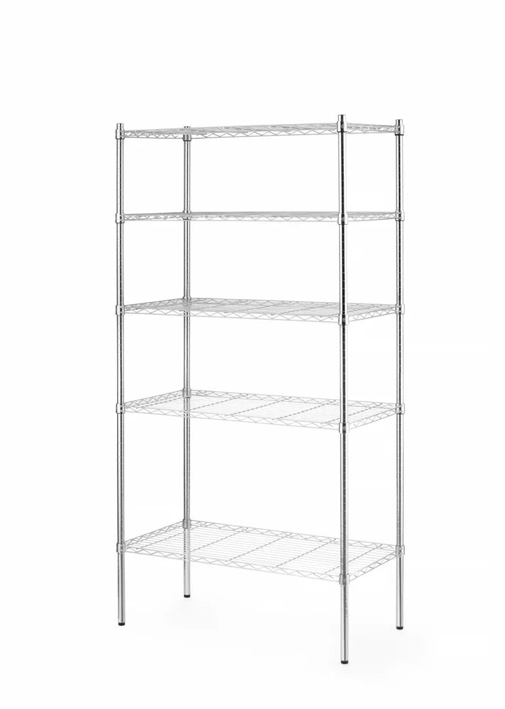 Lagerregal mit 5 Fächern, HENDI, Schwarz, 910x455x(H)1830mm