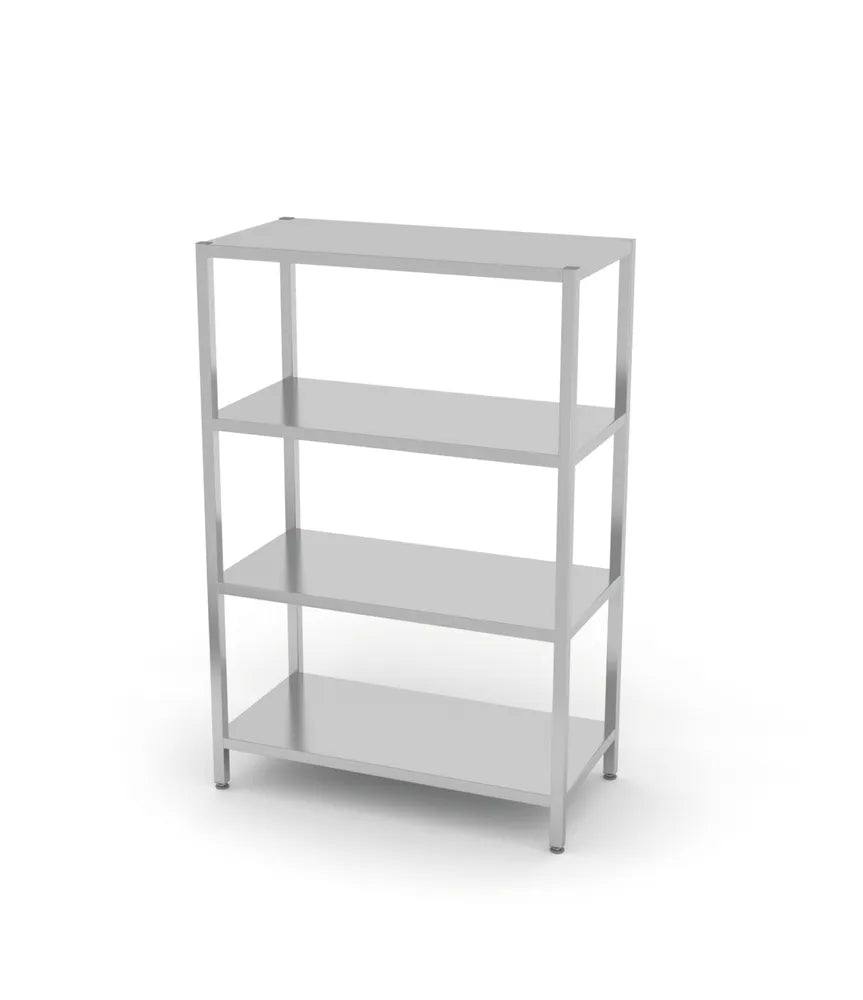 Lagerregal mit 4 Regalen – verschraubt, HENDI, Kitchen Line, 1000x400x(H)1800mm