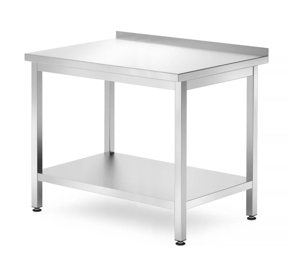 Wandtisch mit Ablage – verschraubt, Tiefe 700 mm, HENDI, Profi Line, 1000x700x(H)850mm