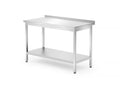 Wandtisch mit Ablage – verschraubt, Tiefe 700 mm, HENDI, Profi Line, 1200x700x(H)850mm